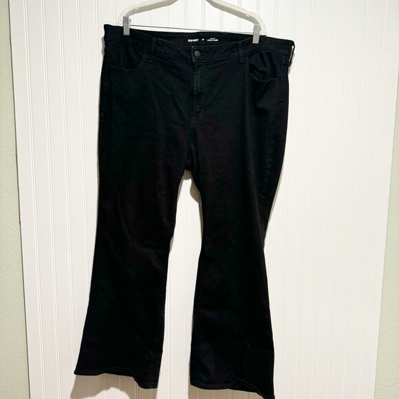 Old Navy Wow High Rise Flare Jeans Black Denim Plus Size 20 - Picture 2 of 6